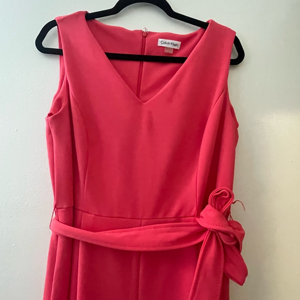 Calvin Klein Vibrant Pink Jumpsuit W/Pockets
